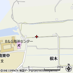 秋田県男鹿市船越根木52周辺の地図