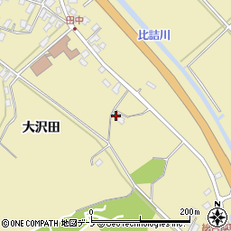 秋田県男鹿市船川港比詰大沢田周辺の地図