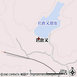秋田県男鹿市脇本田谷沢（岩倉又）周辺の地図