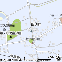 秋田県男鹿市脇本脇本（飯ノ町）周辺の地図
