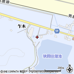 秋田県男鹿市脇本脇本乍木70周辺の地図