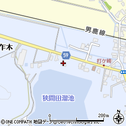 秋田県男鹿市脇本脇本乍木76周辺の地図