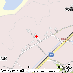 秋田県男鹿市脇本田谷沢周辺の地図