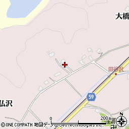 秋田県男鹿市脇本田谷沢周辺の地図