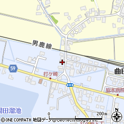 秋田県男鹿市脇本脇本乍木75周辺の地図