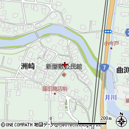 秋田県井川町（南秋田郡）浜井川（洲崎）周辺の地図