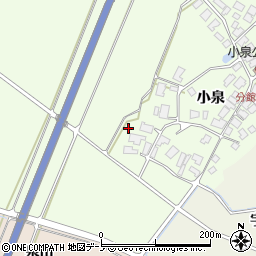 秋田県井川町（南秋田郡）黒坪（小泉）周辺の地図