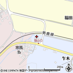 秋田県男鹿市脇本脇本乍木22周辺の地図
