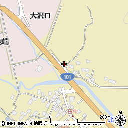 秋田県男鹿市船川港比詰大沢周辺の地図