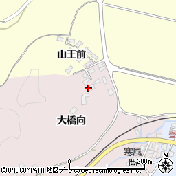 秋田県男鹿市脇本田谷沢大橋向周辺の地図