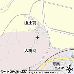 秋田県男鹿市脇本田谷沢（大橋向）周辺の地図