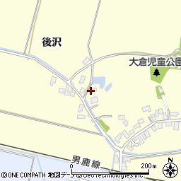 秋田県男鹿市脇本富永後沢周辺の地図