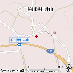 秋田県男鹿市船川港仁井山谷地端周辺の地図