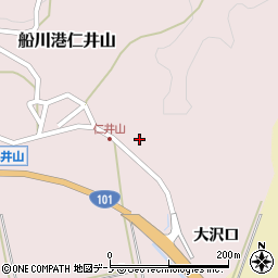 秋田県男鹿市船川港仁井山滝沢3周辺の地図