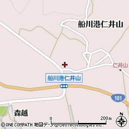 秋田県男鹿市船川港仁井山滝沢72周辺の地図