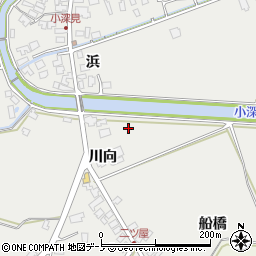 秋田県男鹿市払戸船橋周辺の地図