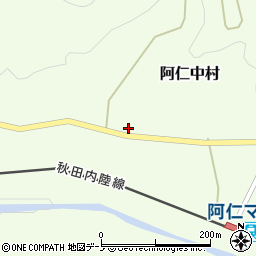 秋田県北秋田市阿仁中村中村水上沢78周辺の地図