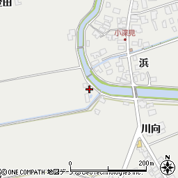 秋田県男鹿市払戸白城48-1周辺の地図