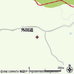 秋田県南秋田郡井川町黒坪外国道周辺の地図