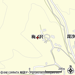 秋田県男鹿市脇本富永梅ノ沢周辺の地図