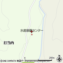 秋田県水産振興センター　内水面試験池周辺の地図
