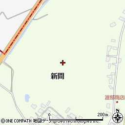 秋田県井川町（南秋田郡）黒坪周辺の地図