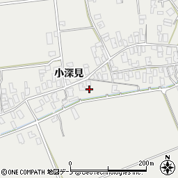 秋田県男鹿市払戸小深見36周辺の地図