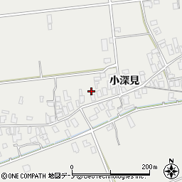 秋田県男鹿市払戸小深見113周辺の地図