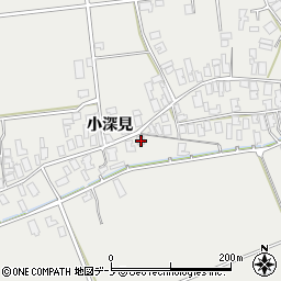 秋田県男鹿市払戸小深見32周辺の地図