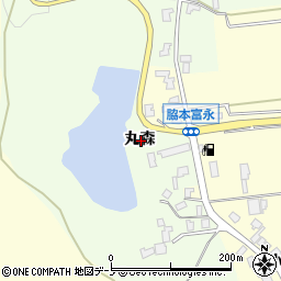 秋田県男鹿市脇本浦田丸森周辺の地図