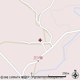 秋田県男鹿市男鹿中滝川三ツ森下台257周辺の地図