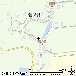 秋田県男鹿市脇本浦田菅ノ沢110周辺の地図