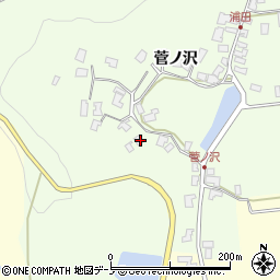 秋田県男鹿市脇本浦田菅ノ沢85周辺の地図