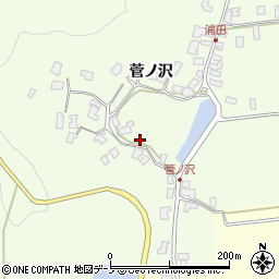 秋田県男鹿市脇本浦田菅ノ沢91周辺の地図