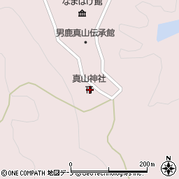 男鹿真山伝承館周辺の地図