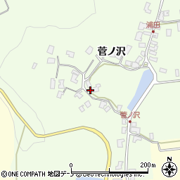 秋田県男鹿市脇本浦田菅ノ沢96周辺の地図