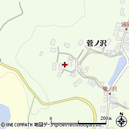 秋田県男鹿市脇本浦田菅ノ沢77周辺の地図