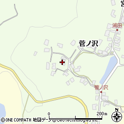 秋田県男鹿市脇本浦田菅ノ沢80周辺の地図