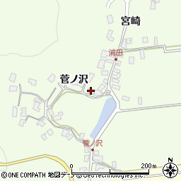 秋田県男鹿市脇本浦田菅ノ沢30周辺の地図
