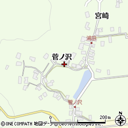 秋田県男鹿市脇本浦田菅ノ沢40周辺の地図