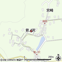 秋田県男鹿市脇本浦田菅ノ沢41周辺の地図