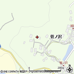 秋田県男鹿市脇本浦田菅ノ沢56周辺の地図