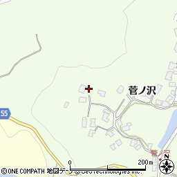 秋田県男鹿市脇本浦田菅ノ沢57周辺の地図