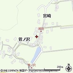 秋田県男鹿市脇本浦田菅ノ沢23周辺の地図
