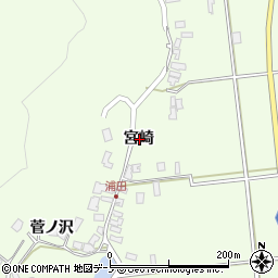 秋田県男鹿市脇本浦田宮崎周辺の地図