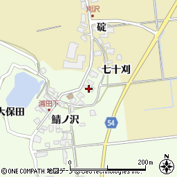 秋田県男鹿市脇本浦田大保田9周辺の地図