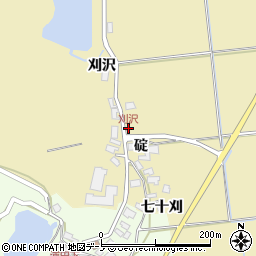 刈沢周辺の地図