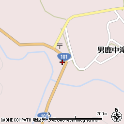 秋田県男鹿市男鹿中滝川（坂ノ下）周辺の地図