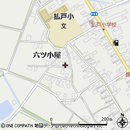 秋田県男鹿市払戸六ツ小屋53周辺の地図