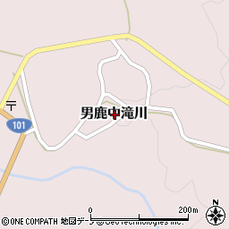 秋田県男鹿市男鹿中滝川周辺の地図